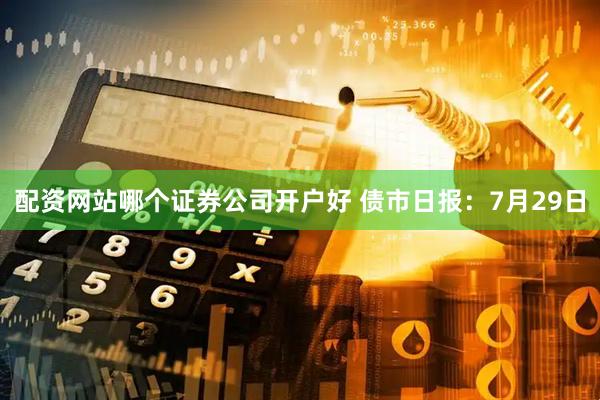 配资网站哪个证券公司开户好 债市日报：7月29日